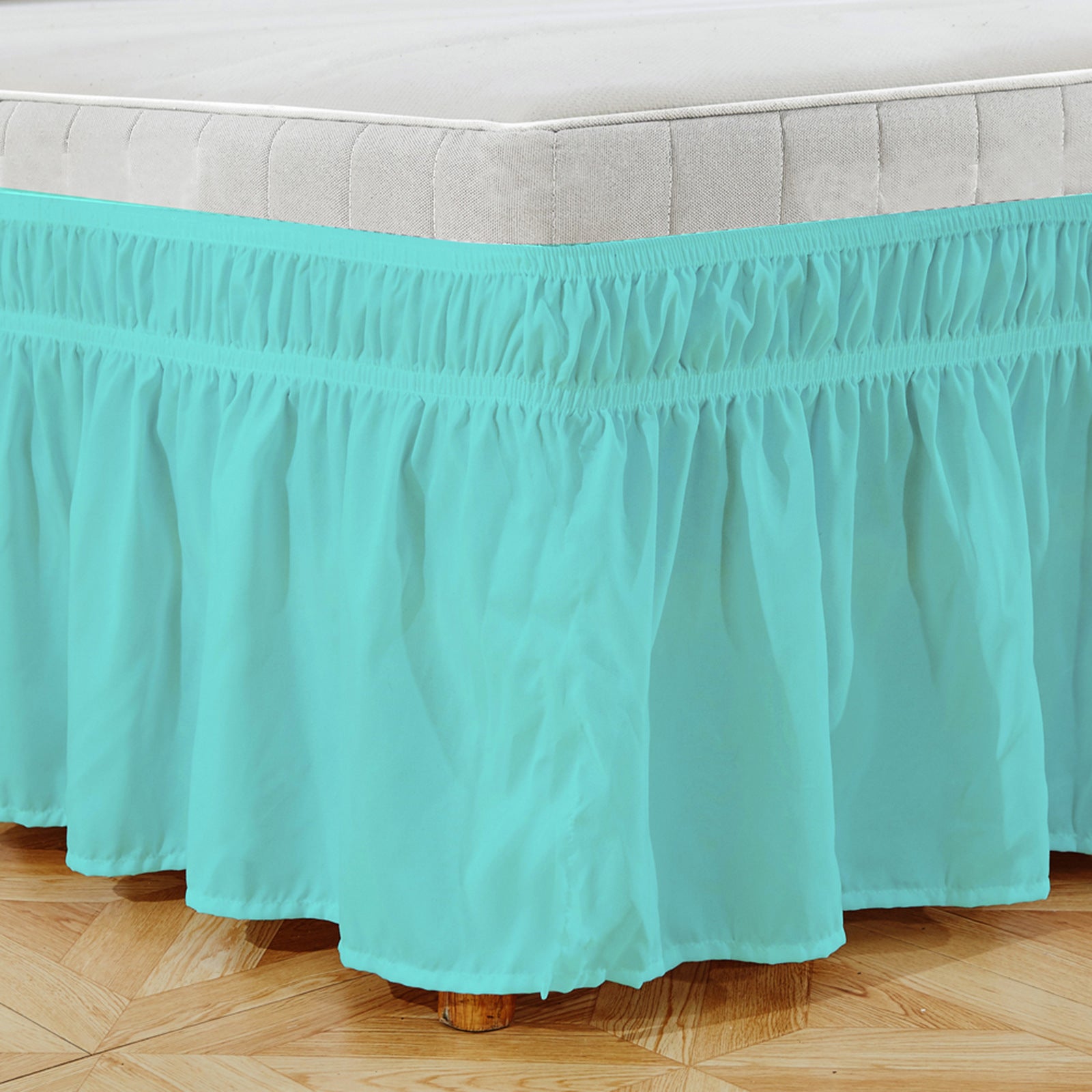 Elastic Ruffles Bed Skirt - Calm Cloud Bedding